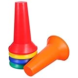 Migliore visibilità: i coni stradali presentano colori ad alto contrasto e bande riflettenti, garantendo che i coni di segnalazione per il calcio e i coni di sicurezza siano facili da individuare sia durante le sessioni di allenamento diurne che serali, coni di segnalazione, barricate di sicurezza, coni di blocco