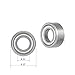 FOCMKEAS R188ZZ 10 PCS Deep Groove Ball Bearing ID 1/4