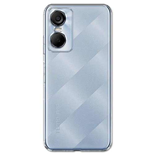 Image of COVERBLACK Rubber Back Cover for Tecno Pop 6Pro - Transparent