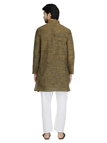 Image of Men's Khadie Cotton Relaxed Straight Kurta