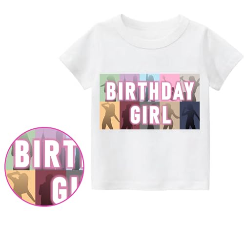 K-Acc Short Sleeve Birthday Girl Shirt for Girls Birthday Party Outfit2