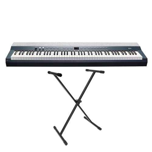 Kurzweil KAP1-KB - Teclado de piano profesional (88 teclas, con soporte Keepdrum), color azul
