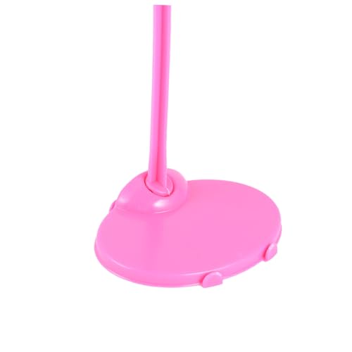 Hemobllo 20 Piezas Soporte para Muñecas Accesorios para Casas de Muñecas Transparentes y Rosas Soporte Fijo para Figuras y Miniaturas Regalo para Niñas