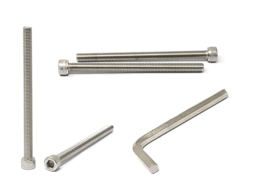 Image of iexcell 4 Pcs M10 x 140mm Thread Pitch 1.5 mm Stainless Steel 304 Hex Socket Head Cap Screws Bolts Kit