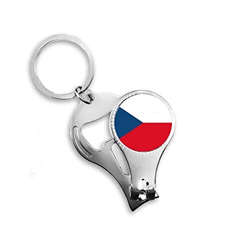 Czech Republic National Flag Europe Country Nail Nipper Ring Key Chain Bottle Opener Clipper