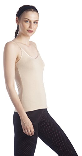 Image of Lavos Women's 2 Way Camisole V-Neck, Round Spaghetti Slip| Bamboo Cotton Anti Microbial 4-Way Stretchable