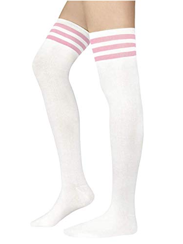 Image of Century Star Thigh High Socks Long Over Knee High Socks for Women Casual Athlete Striped Knee High Stocking