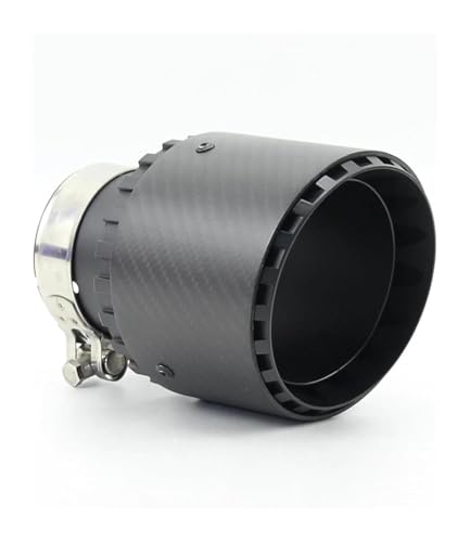 車用排気管マフラーテールスロートアルミ合金製カーボンファイバーブラック89/101mm汎用改造 マフラーカッター(OD 73-101mm)