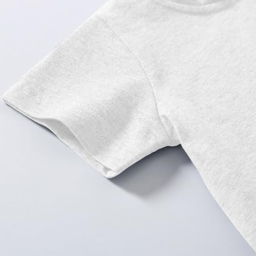 Infant Boys Girls Cotton T-Shirt Casual Solid Plain Short Sleeve Tee Tops Toddler Baby Kids Crewneck Shirt Summer Unisex3