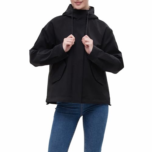 Rokka&Rolla Women's Hooded Rain Jacket Utility Parka2