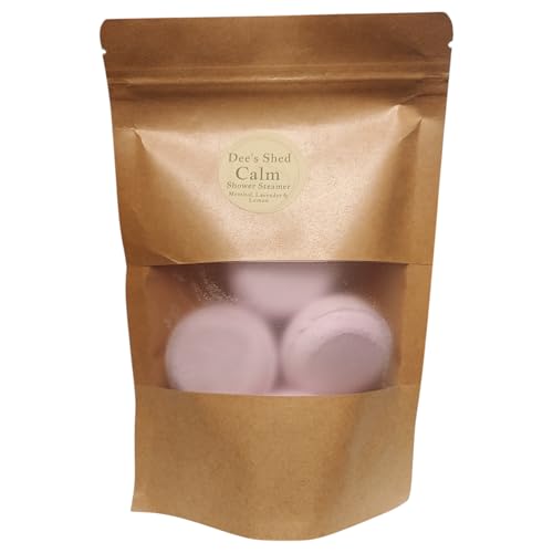 Shower Steamer - Calm Set of 5 - Handmade in the UK - Soothing Lavender and Lemon -Essential Oils for a Spa experience at home.