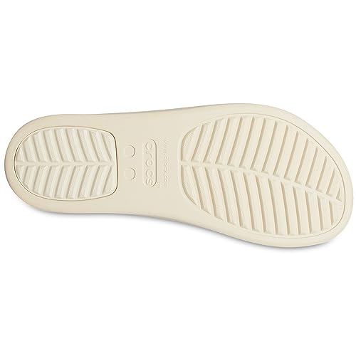 Crocs Femme Brooklyn Flip Tongs, Bone, 41/42 EU