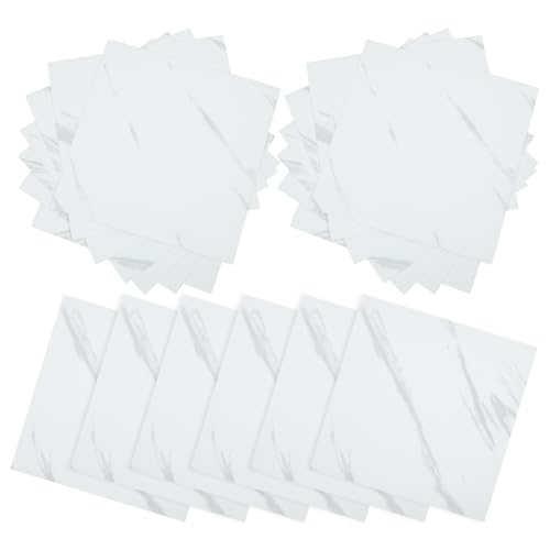 Revêtement de sol en vinyle PVC blanc effet marbre 20 dalles autocollantes pour sol et mur