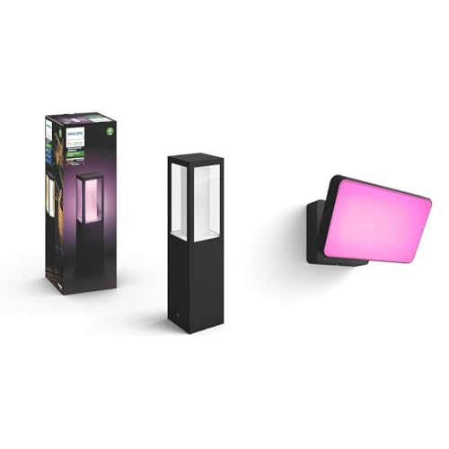White & Color Ambiance projecteur extérieur DISCOVER aluminium noir lampe connectée jardin