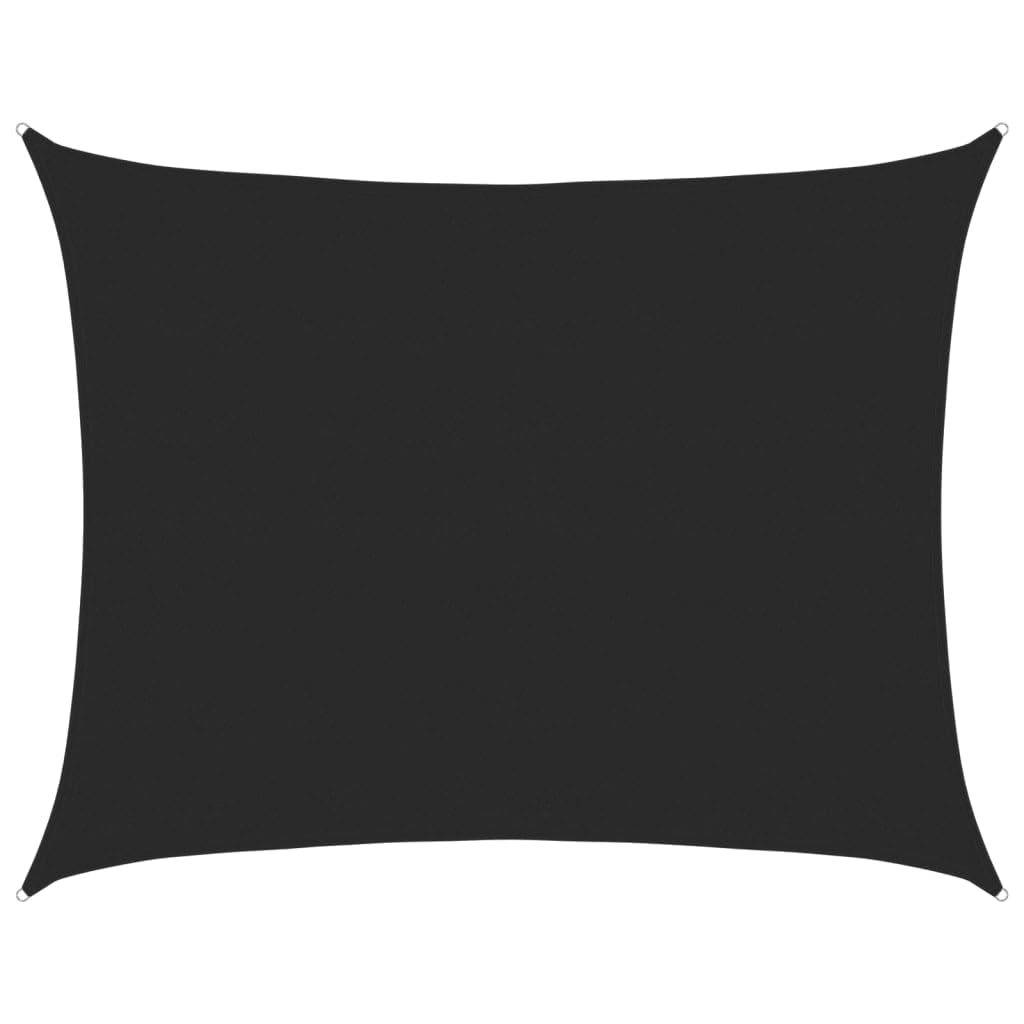 Voile d ombrage 6x7 m noir en PEHD 160 g m² pour grand jardin