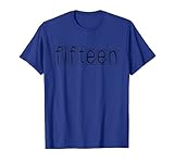 15th birthday frame square block boy girls quince fifteen maglietta