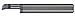Micro 100 PBT6-200375X Boring Tool - Top Rake Chipbreaker, 216" Min Bore Dia, 3/8" Max Bore Depth, 030" Proj, 075" Offset, 006" Corner Rad, 1/4" Shank Dia, 2-1/2" OAL, AlTiN