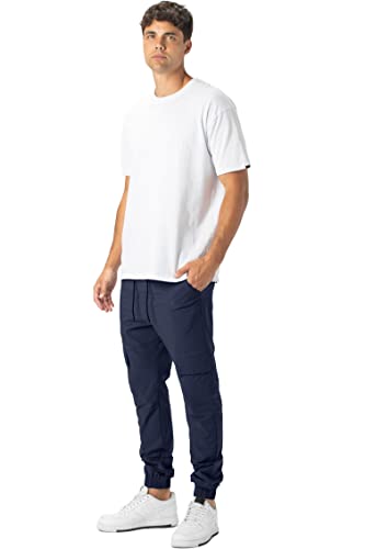 ITALYMORN Mens Lightweight Cargo Joggers with 6 Pockets Slim Fit Casual Pants Elastic Waist Outdoor Running Everyday Wear3