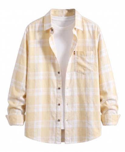 Image of Afflatus Men's Cotton Blend Slim Fit Checks Shirt | Full Sleeves Stylish Men Shirt | Regular Collar | Casual Shirts for Men