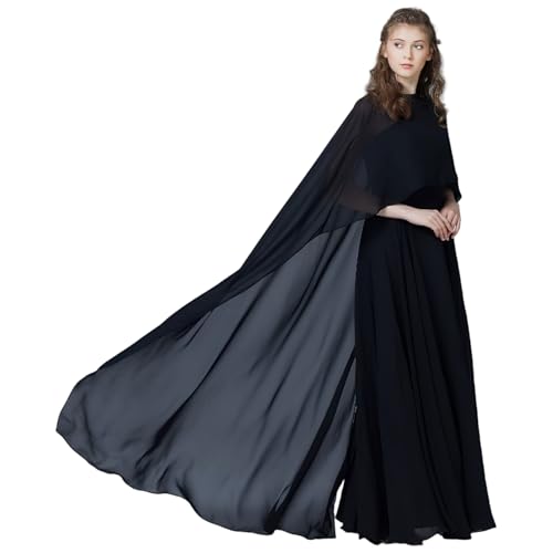 Châle en mousseline de soie 59 pouces Gcroet transparent fluide pour robe