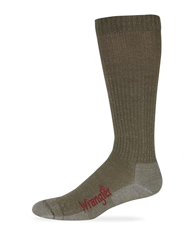 Wrangler Western Merino Wool Over the Calf 1 Pair, Women's 9-12 / Men's 9-13 Shoe