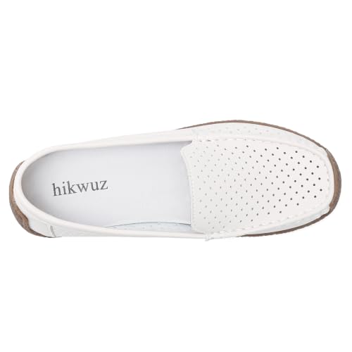 Image of Women's Comfortable & Lightweight Leather Loafers Slip-Ons Driving Walking Mocs Boat Shoes Cute Business Casual Dress Shoes Work Flats for Women