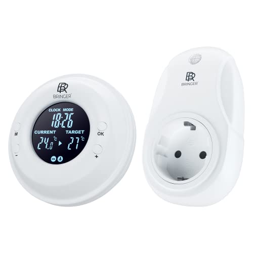 BR Bringer Funk-Thermostat Steckdose Wireless Steckdosenthermostat für...