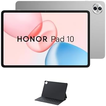 Honor Pad 10 Wifi Tablet, 12.1 inch, 8GB RAM + 256GB Storage, 2.5K 120Hz Display, Snapdragon 7 Gen 3, MagicOS 9.0 (Android 15), Ultra-Light, Flip Cover with keyboard included, Gray
