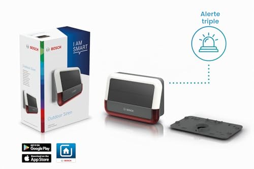 8750001471 Bosch Smart Home Sirène sans fil Sirène sans fil avec témoin lumineux Sirène avec voyant lumineux Sirène Sirène flash extérieure solaire - vue 8