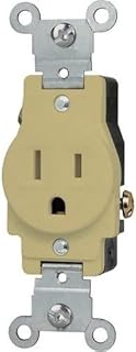 Morris 82510 Commercial Grade Single Receptacle, Tamper Resistant, 15A, 125V, Ivory, 5-15R NEMANo., 10-Pack