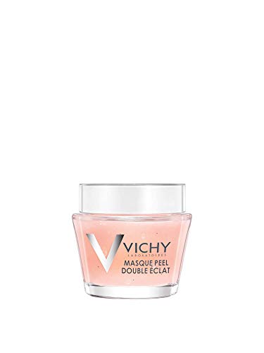 Vichy Mineral Double Glow Peel Face Mask, Oil-Free Mask to Exfoliate & Luminate Skin, Travel Size 0.5 Fl Oz
