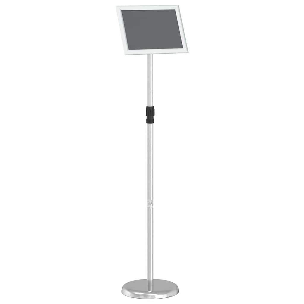 Supporto per fiere, eventi, mostre e promozioni, in alluminio, regolabile in altezza, pieghevole, 25 x 25 x 125 cm, colore: argento