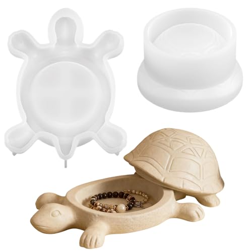 Zegaqae Stampo Per Scatola Di Gioielli,Arte Artigianale Per Colata In Cemento A Forma Di Tartaruga | Per Resina E Calcestruzzo,Per Decorazione Per La Casa La Camera Matrimoni Tavolo Da Pranzo E