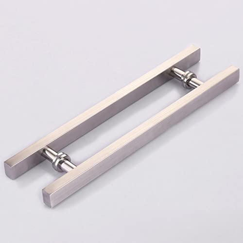 Moderno juego de manijas de puerta corredera de granero, manija de puerta de ducha de acero inoxidable resistente, manija de puerta de vidrio de doble cara
