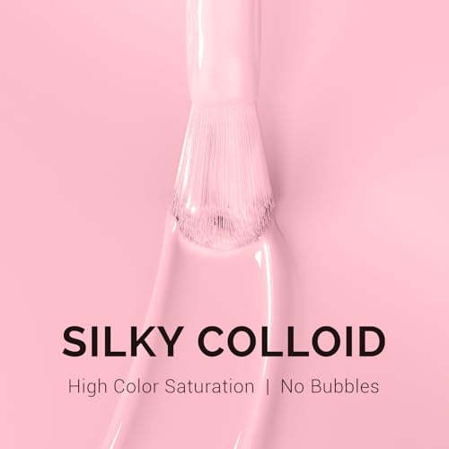 Image of MelodySusie 0.5fl oz Cloud Pink Gel Nail Polish, Nails Soak Off UV LED Baby Pink Gel Polish Gift for Women Nail Art Manicure Salon DIY Nail Design Decoration at Home-A2608