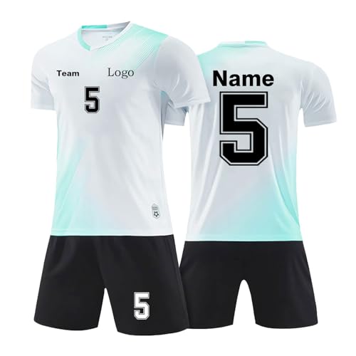 Personalisiert Fußball Trikot Football T-Shirts und Shorts Set für Kinder Erwachsene Junge Mädchen Herren Damen 2-14 Jahre XS-3XL Personalisiert Fußball Trikot Football T-Shirts und Shorts Set für Kinder Erwachsene Junge Mädchen Herren Damen 2-14 Jahre XS-3XL