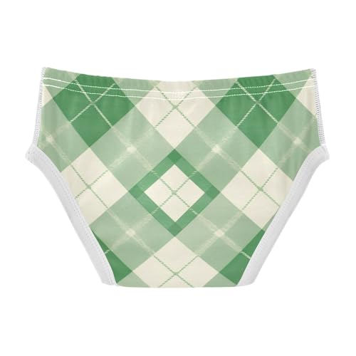 KLL Buffalo Plaid Green Boys Toddler Soft Underwear Briefs Cute Children Panties2