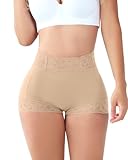 Pehhim Women butt lifter panties Lace Tummy Control Shapewear Shorts Fajas Colombianas Moldeadoras Comfortable underwear(Skin,M)