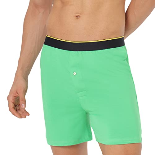 Image of Bummer Men's Modal Boxers (Pack of 1) (BOMD01L Midori Dark Green L)