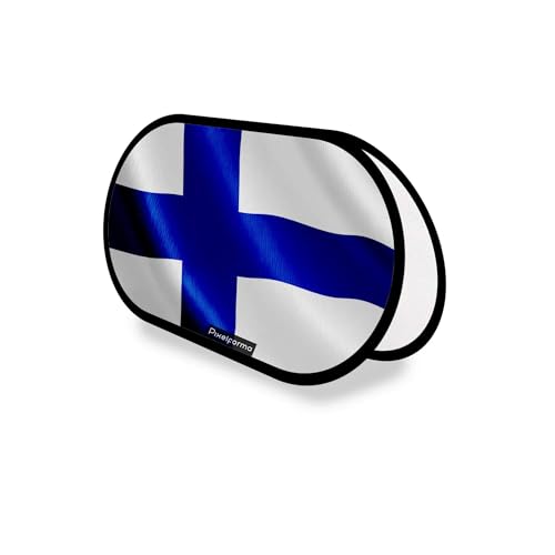 Drapeau Finlande Ovale en Polyester 70x120cm pour Support Publicitaire
