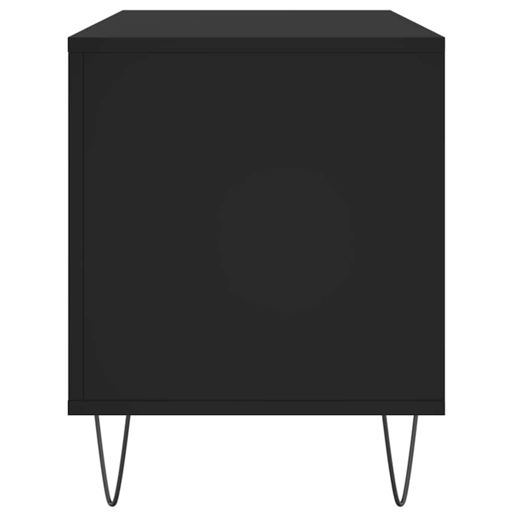 Armadio per dischi in vinile, 100 x 38 x 48 cm, in legno con gambe in ferro, spazioso scaffale per dischi LP e mobili fonici per giradischi e collezione musicale in soggiorno