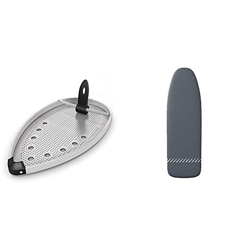 Laurastar Semelle de Protection pour Fer à Repasser pour Tissus délicats, 12,7 x 23,8 cm & Laurastar Universalcover Housse de Repassage Gris Foncé 125 x 42 cm
