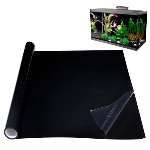 Black Aquarium Background Static Cling, Fish Tank Wallpaper,se lf Adhensive Black Fish Tank Background, Aquarium Backdrop Sticker, Fish Tank Poster Aquarium Wallpaper Decorations