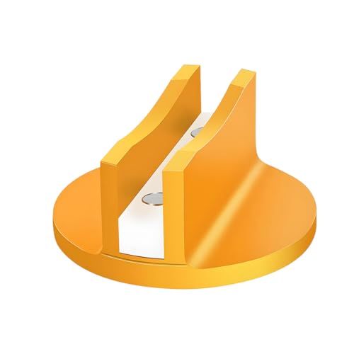 Zpana Car Magnetic Jack Pad, Grooved Aluminum Alloy Vehicle Pinch Weld Frame Rail Adapter, Automotive Slotted Jacking Puck Pinch for Tire Change Repair, Universal for SUV Van Pickup (Yellow)