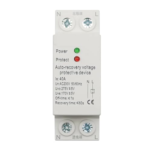 Surtension et sous-tension Rail Din 230V relais protecteur 63A à reconnexion automatique