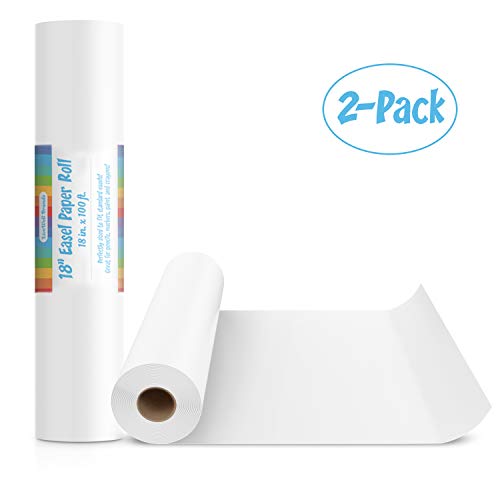 2 Pack of 18Inch Easel Paper Roll for Arts & Crafts, Fits Most