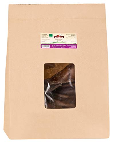 TERRA-PURA Tiernahrung Bio- Schweineohren 5 Stück, Kausnack für Hunde Cover