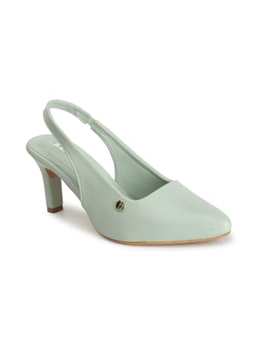 Image of ELLE Women Stylish and elegant Slingback Kitten Heel Mule Sandal