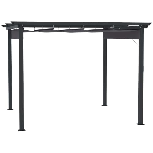 Outsunny Pergola 2,95 x 2,95 m Pavillon Terrassenüberdachung mit...