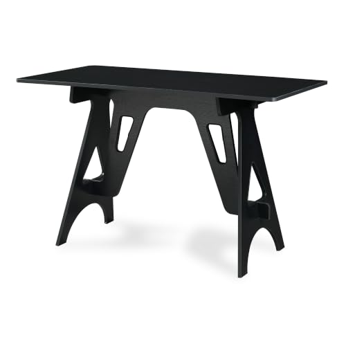 Bureau à domicile stable table d'ordinateur rigide noire 120x60cm - 4